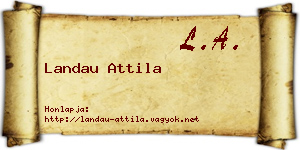 Landau Attila névjegykártya