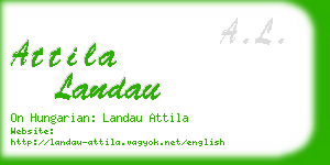 attila landau business card